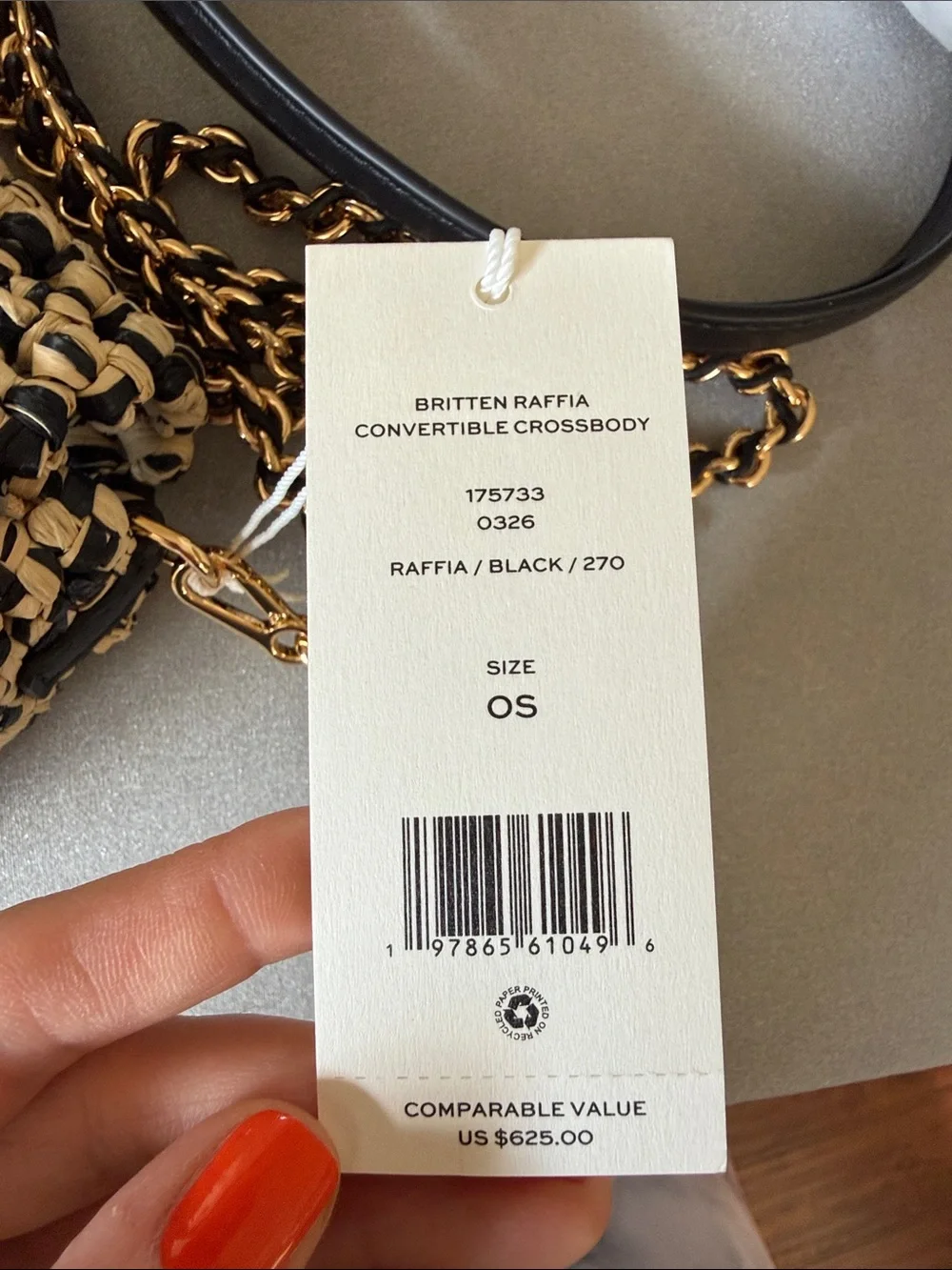 Tory Burch Britten Raffia bag